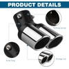 Zikefest Dual Exhaust Tips, Double Outlet Bending Muffler Exhaust, Stainless