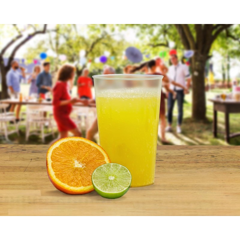 25x Transparent Quality Reusable Drinking Cups (300 ml) Made of