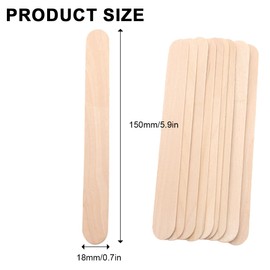 JSKWIKE Set of 20 Cosmetic Spatulas, Wooden Mouth Spatulas, Wooden Spatulas, Ice Sticks for Hair Removal with Wax, Wax Hair Removal, Waxing on Face, Waxing Set Wooden Sticks