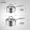 Duxtop Professional Stainless Steel Sauce Pan with Lid, Kitchen Cookware,
