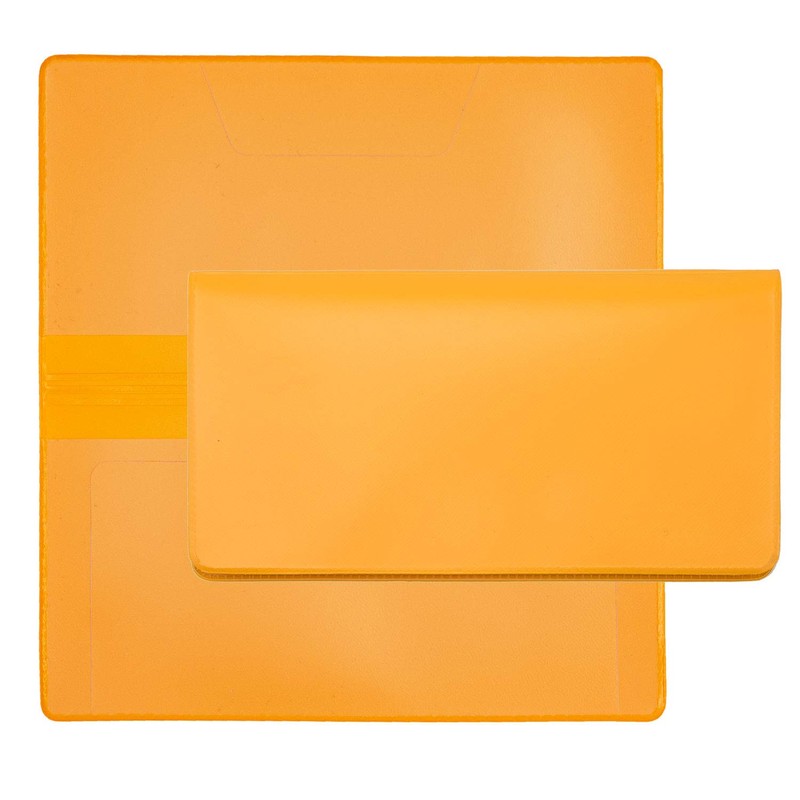 Sunburst Orange Vinyl Checkbook Cover, Top Tear Personal Vinyl Checkbook