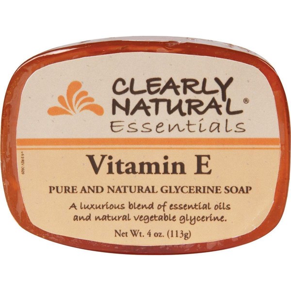 Clearly Natural Vitamin E Glycerine Bar Soap, 4 Ounce --