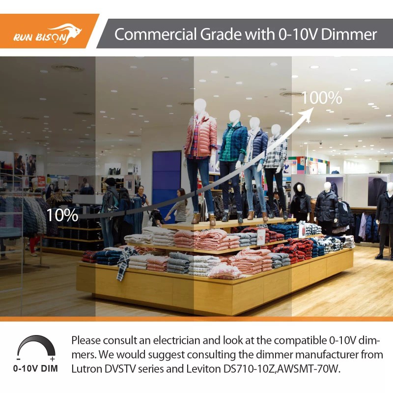 Run Bison 8 Inch Recessed LED Commercial Downlight with J-Box,