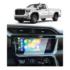 For 2026 GMC Sierra Clear 9H Tempered Glass Screen Protector -2022-2026 Sierra 1500(Buttons on the screen)&2024-2026 Sierra 2500HD/3500HD Accessories 13.4" Navi Touchscreen Protector Anti-Scratch