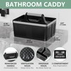 BYUNER Black Shower Caddy Portable: Plastic Bathroom Caddy Organizer with
