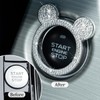 CGEAMDY Pack of 2 Car Engine Start Stop Button Ring,
