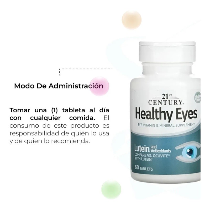 Luteína Vitamina Ocular Tabletas 21st Century Sabor