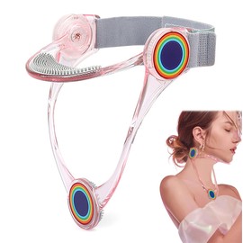 Xemz Adjustable Neck Support, Neck Brace Cervical Collar, Portable Neck Traction Device Neck Stretcher Forward Head Neck Posture Corrector for Women and Men Cervical Spine Pressure Relief (Pink)