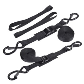 Strgenie Cam Buckle tie Down Straps 6 Feet 1200lbs Break Strength, 4pcs Heavy Duty tie Down Straps with Hooks and Soft Loops for Motorcycle, Dirt Bike, Trucks, Kayak, Car