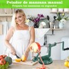 Pelador de Manzana, Máquina Rebanador de Patatas Manual Multifunción Verde
