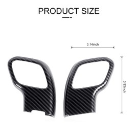 JeCar Gear Shift Lever Knob Cover Trim Interior Accessories for 2015-2020 Ford F150 (Carbon Fiber Look)