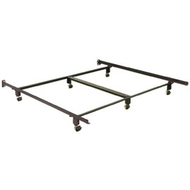 California King Size Rize Metal Bed Frame with Locking Casters Upgrade Design with 6 Total Casters for Full Middle Support for 72 inch x 84 inch Mattress and up to 2,000lb. Weight Limit
