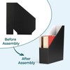 EXYGLO 12 Pack Magazine File Holder, Cardboard Magazine Rack with