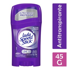 Lady Speed Stick Desodorante en Barra 24/7 Active Fresh, 45 gr