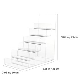 DOITOOL 1Pc Purse Display Stand Acrylic Wallet Holder Jewelry Glasses Display Riser Shelf