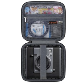 Canboc Carrying Case for INSTAX Wide EVO 2-in-1 Instant Film Camera and Printer, Zipper Mesh Bag fits Photo Paper and Cable, Black(Case Only)