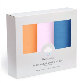 TWC Organic Muslin Swaddle Blankets for Baby | Cotton Double Layer Cloth - Super Soft, Absorbent | Large 44"x44" | Pack of 3 - Tuscany