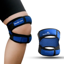 Patella Tendon Support Strap Dual Pack of1 | Adjustable Knee Strap Patella Tendon Brace with Stabilizer Band for Hiking, Soccer, Basketball, Runners, Jumpers, for Unisex