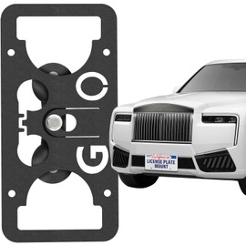 No Drill Front License Plate Bracket Holder Compatible with Rolls-Royce Cullinan 2019-2023, Rust-Proof License Plate Mount Adapter, Bumper Grille Car Tag Frame with Anti-Theft Screws Accessories