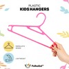 FolhaSol Kids Plastic Hangers (20 Pack, Crimson), 11.4 Inch Colored