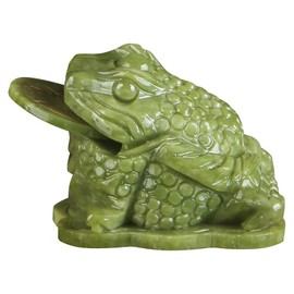 Jeonz Feng Shui Jade Money Frog with Coin in Mouth 1.1LB