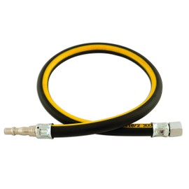 Connect 33041 1/4in. ID Air Line Whip Hose C/w Fittings 0.6m