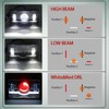 Truck Front Square LED Headlight with High Low Beam DRL
