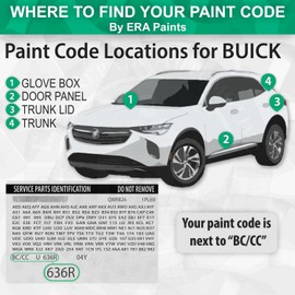 ERA Paints WA441B/GMU - Pepperdust Metallic 2 for BUICK Exact Match Automotive Touch Up Paint Spray - 2K Essential Kit