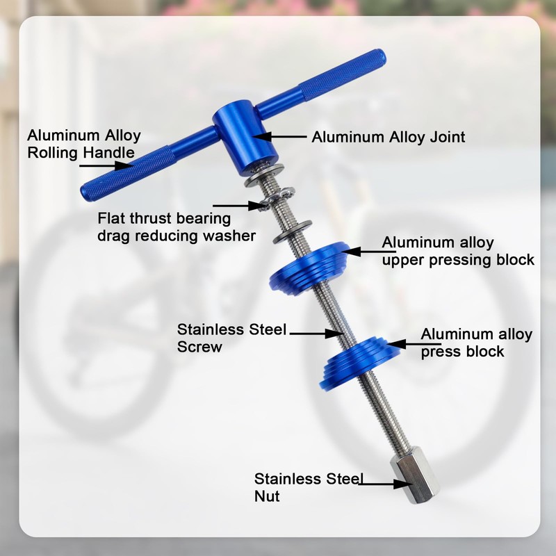 Press Tool for Bicycle Headset, Mountain Bike Headset Installations, Headset