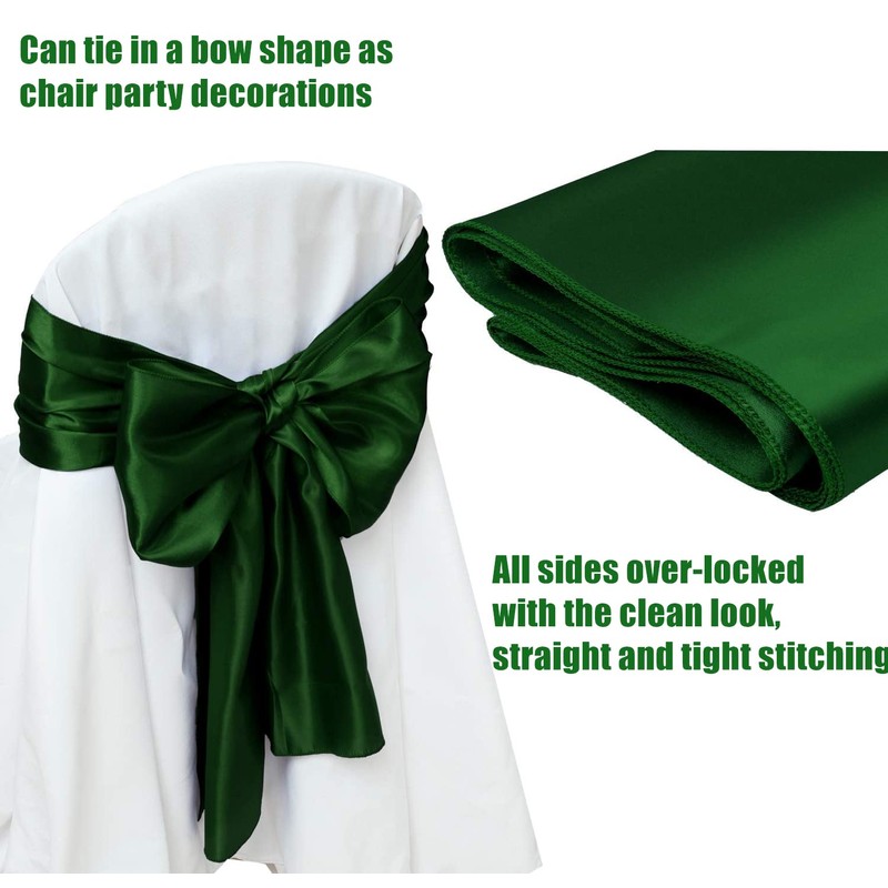 KAHEIGN 12 Pieces Table Runner Satin Table Runner Set, 30