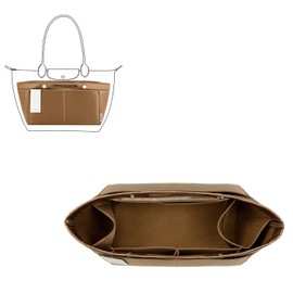 ZTUJO Purse Organizer Insert For Handbag & Tote Shaper,Tote Bag Organizer Insert For Speedy Neverful, 6 Sizes(Large,Silky Brown)