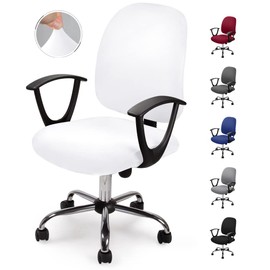 Eozakavod Cover for Office Chair, Office Chair Cover, Washable Elastic Seat Cover, Computer Office Chair Cover, Universal Chair Covers, Swivel Chair Covers Set for Office Chair, Armrests Chair (No