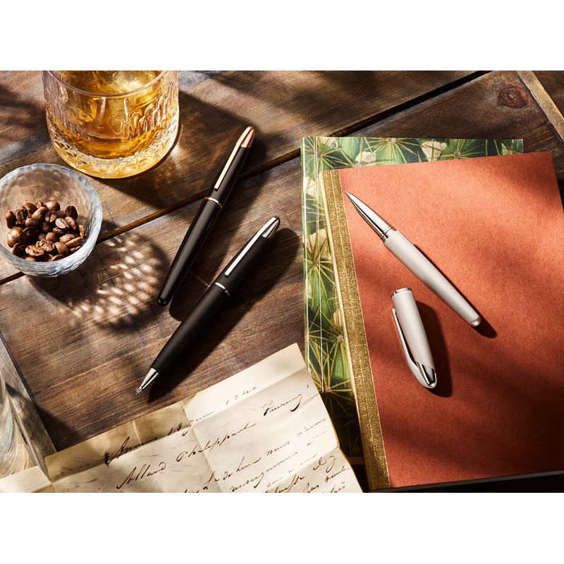 Colibri Equinox Rollerball Pen - White Lacquer and Chrome Accents