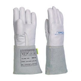 [Weldas] SOFTouch™ Top Grain Cowhide Precision Welding Gloves for TIG, Plasma, MIG Welding, White, 10-1005M, Medium