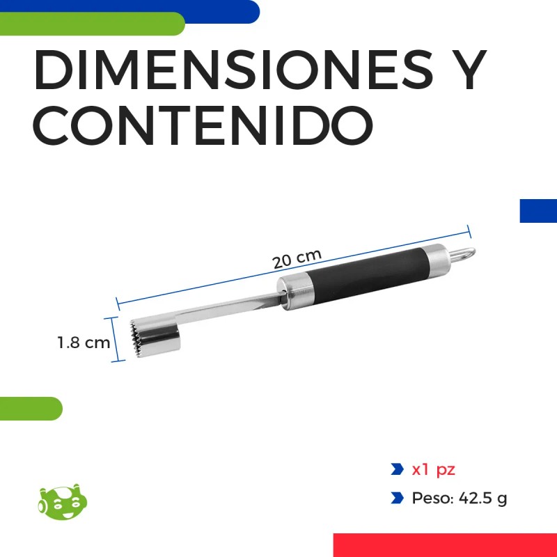Descorazonador De Frutas De Acero Inoxidable Slim Company Ideal Para