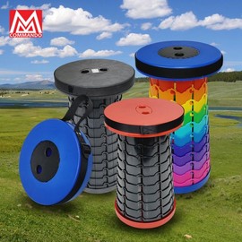 Portable Height-Adjustable Foldable Camping Chair for Hiking and Fishing Outdoor Type B/Green