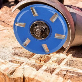 Wood Carving Disc Set Angle Grinder with 6 Teeth, Stump Remover Grinding Wheel Shaping Disc for Wood Cutting, Grinder Cutting Wheel Attachments Polishing(Arc Blade)
