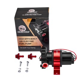 CarBole 110GPH, 12V DC, 13-14 PSI Electric Fuel Transfer Pump w/Mounting Bracket