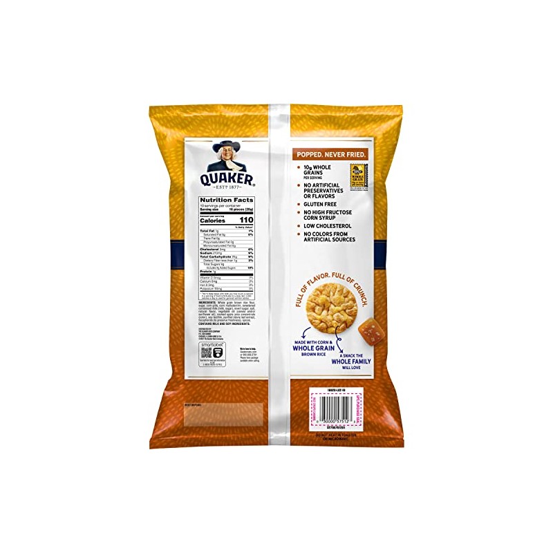 Quaker Rice Crisps Caramel, 9.8 Oz
