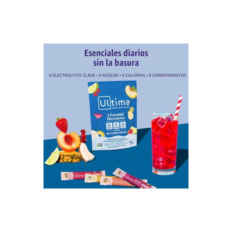 Ultima Replenisher Mezcla diaria de bebidas con electrolitos – Variedad