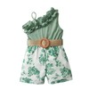 Toddler Baby Girls Summer Romper Clothes Infant One Shoulder Overalls