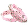 DOGGYZSTYLE Spiked Studded Rivet Leather Dog Collar for Cats Puppy