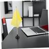 TEHAUX 10Pcs Flag Stand Plastic Round Base Holder for Desk