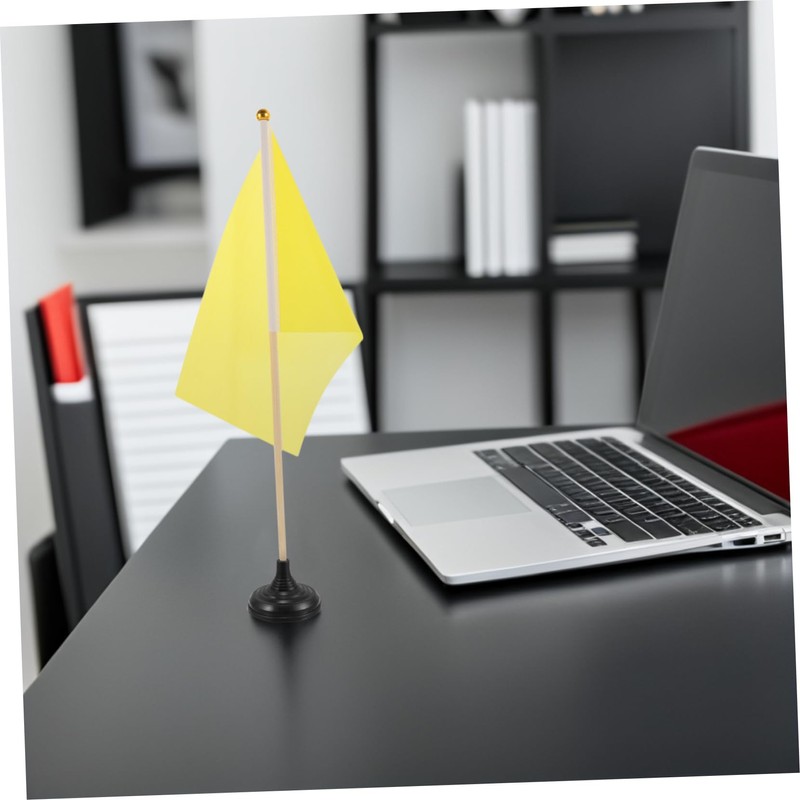TEHAUX 10Pcs Flag Stand Plastic Round Base Holder for Desk