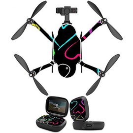 MightySkins Skin Compatible with GoPro Karma Drone Headphones wrap Cover Sticker Skins Hearts