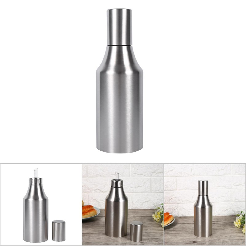 Practical Stainless Steel Oil Pot Can Drizzling Vinegar Dispenser Kitchen