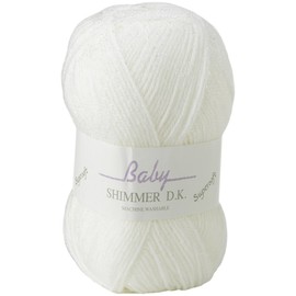 James C Brett Baby Shimmer DK Wool/Yarn - BS4 White