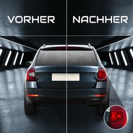 Finest Folia Rear Lights Film Set Headlight Sticker Tint Film Perfect Fit, red