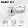 4Sets Black Anti Theft License Plate Screws Kits, Rustproof Stainless