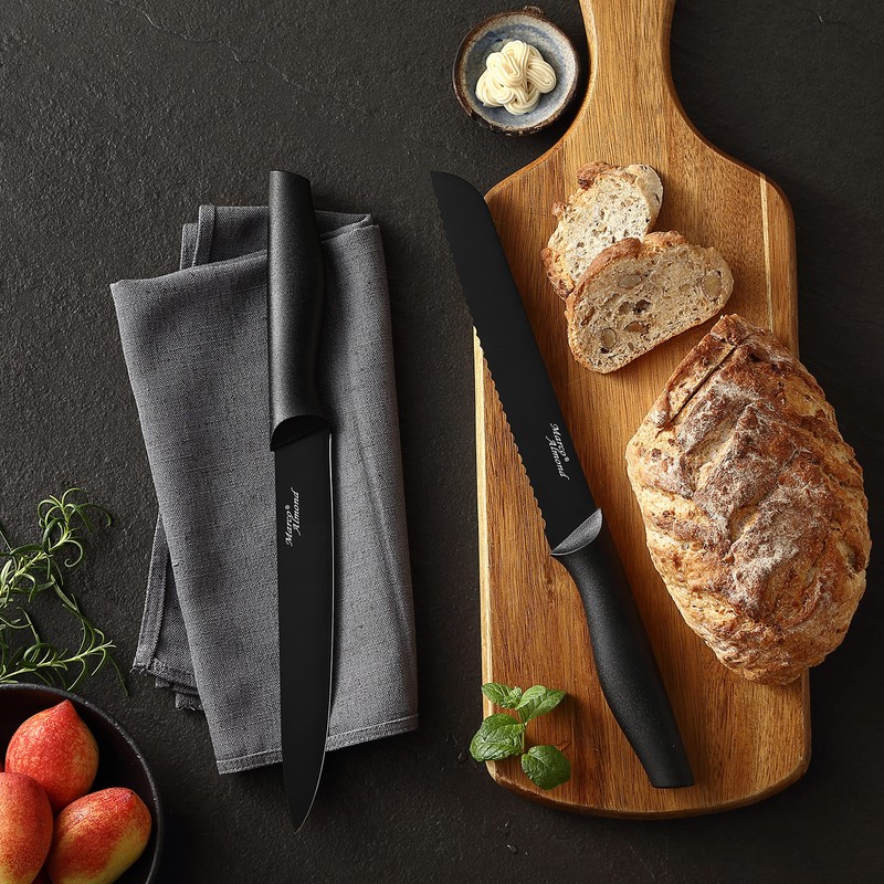 Kitchen Knife Set, KYA38 12-Piece Kitchen Knives Set with Covers,